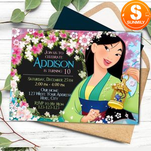 Mulan Invitation Customizable Templates Instant Download