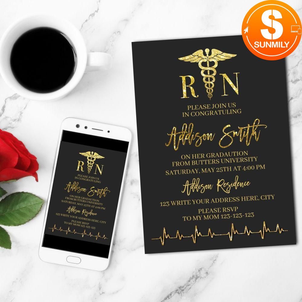 Nurse Invitation Customizable Template Instant Download | Sunmily