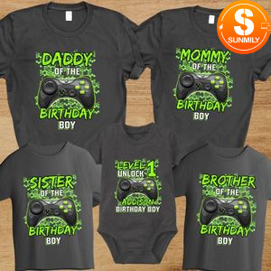 Xbox Video Game Birthday Family Matching Party Shirts
