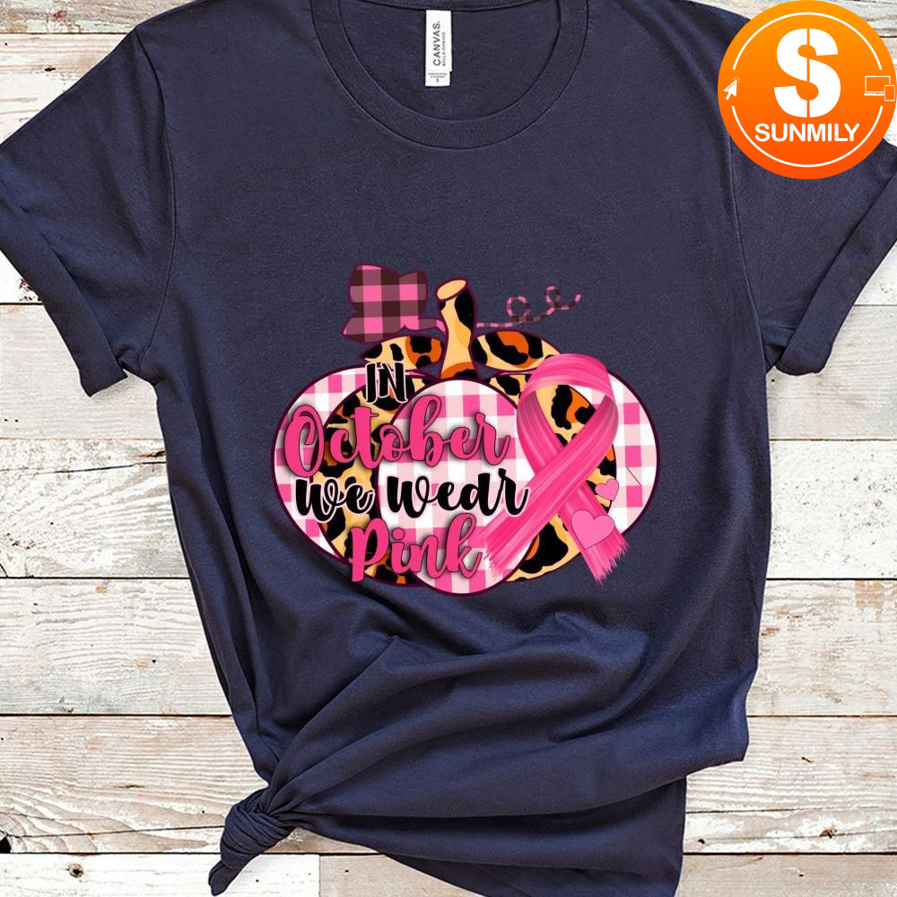 In October We Wear Pink Pumpkin PNG file template