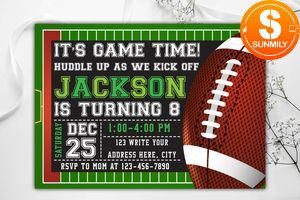 Rugby Invitation Instant Download