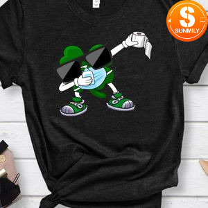 Dabbing Shamrock In A Mask St Patrick's Day Dab Shirt
