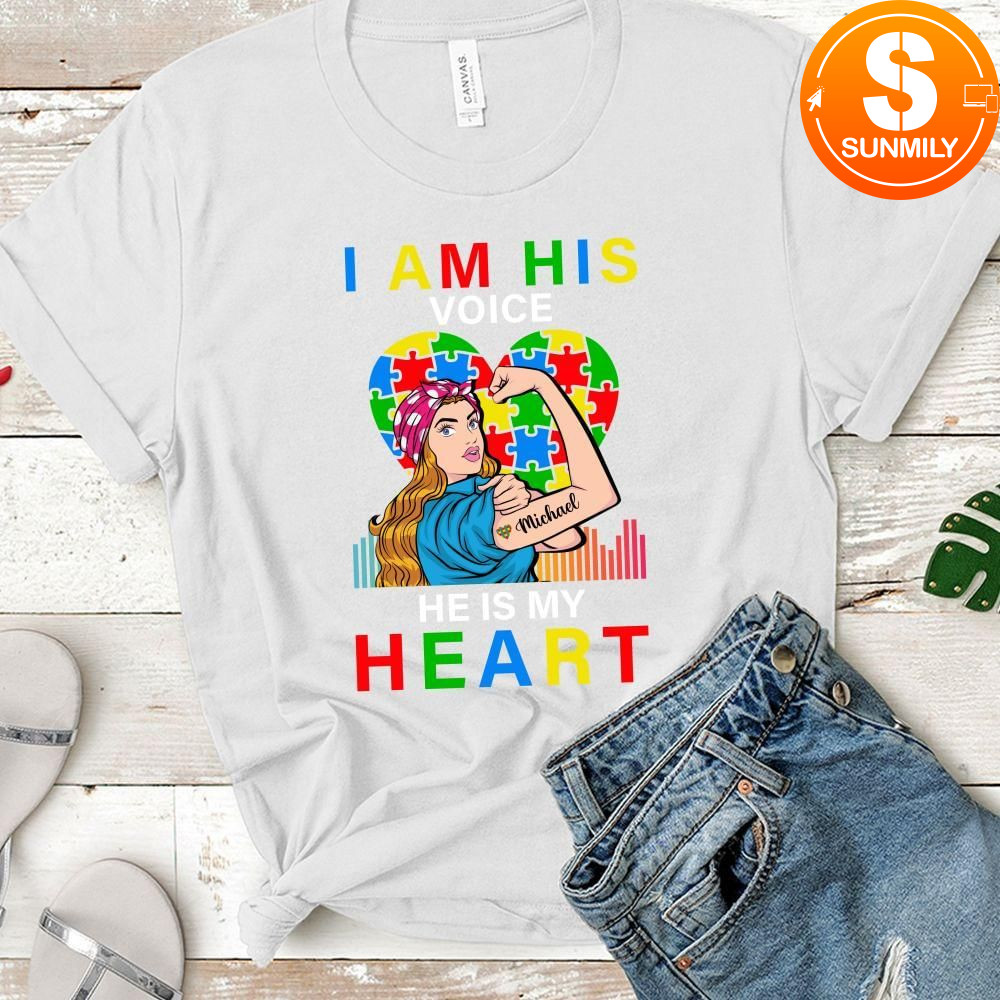 I'm his voice He is My Heart Autism T-Shirt