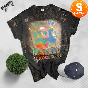 I survived 100 masked school days Bleached Shirt