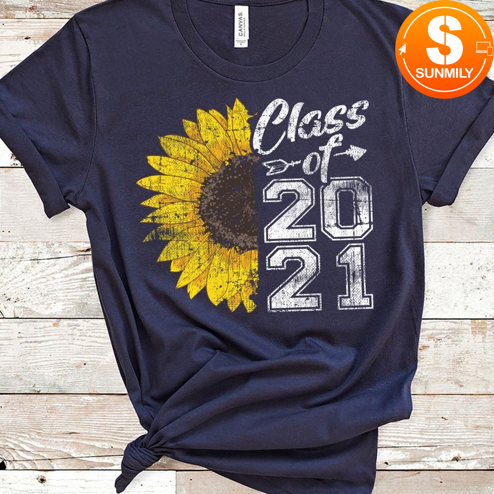 Class of 2021 High School Graduation Senior Sunflower Gift Classic Unisex Shirt