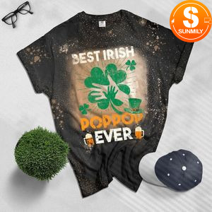 Best Irish Poppop Ever St Patricks Day Gift Bleached Shirt