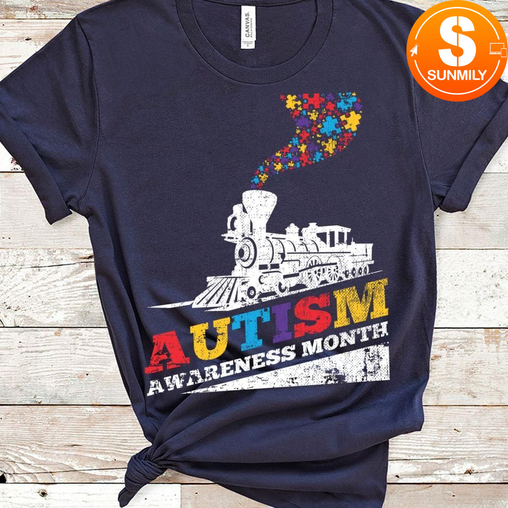 Autism puzzle train Classic Unisex Shirt