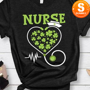 Irish Nurse Shamrock Stethoscope St Patricks Day 2021 Shirt
