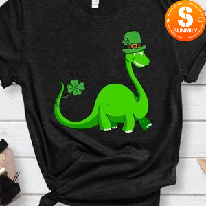 Kid Dinosaur Shamrock St Patrick's Day Shirt