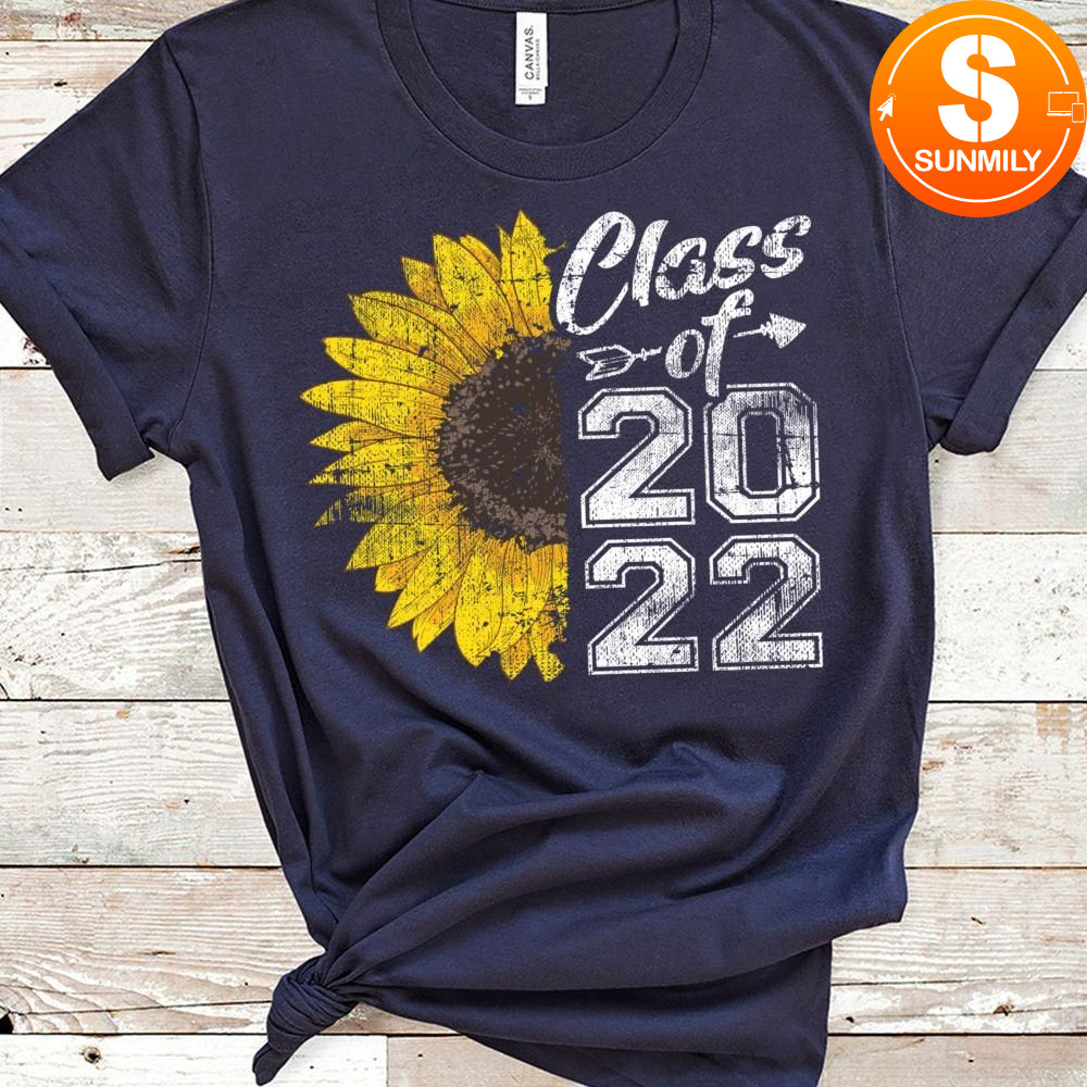 Class of 2022 High School Graduation Senior Sunflower Gift Classic Unisex Shirt