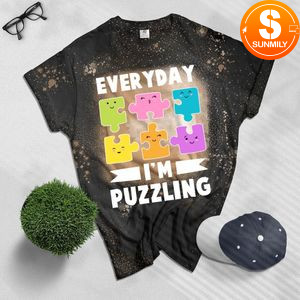 Everyday I'm Puzzling Bleached Shirt