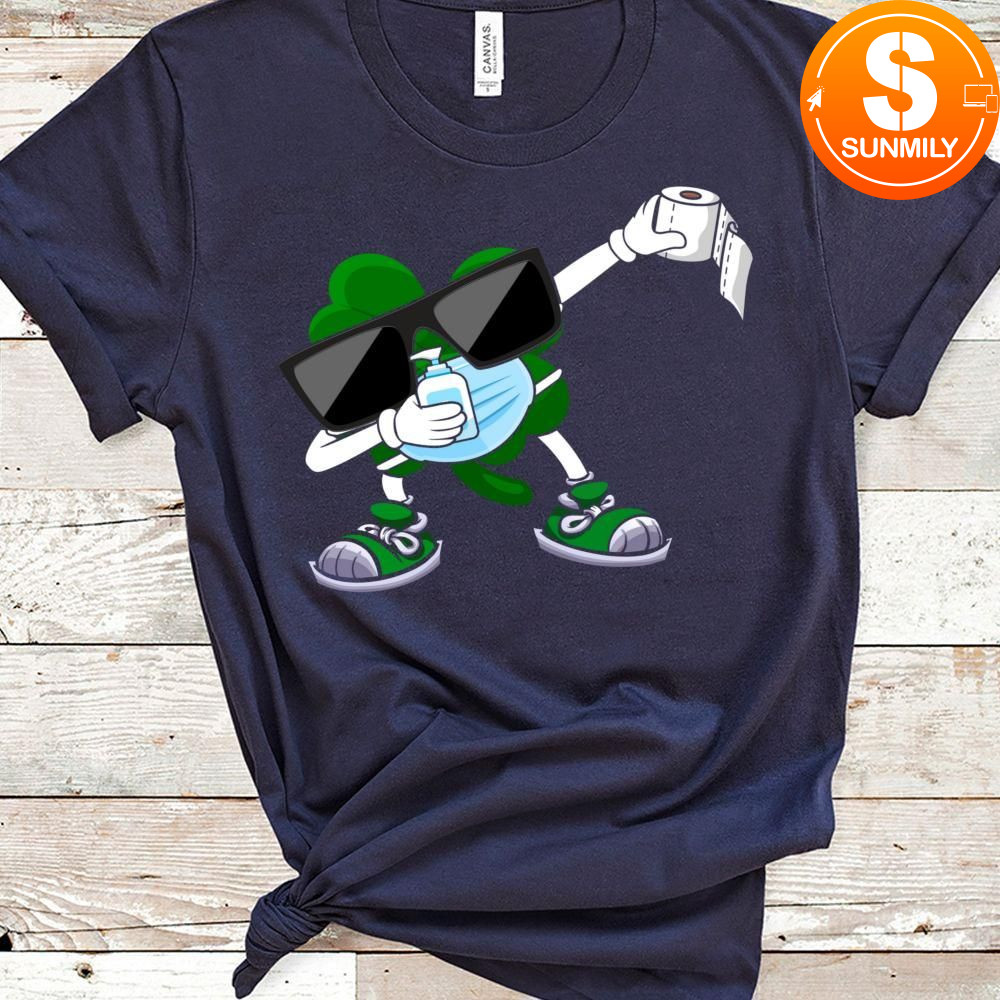 Dabbing Shamrock In A Mask St Patrick's Day Dab Classic Unisex Shirt