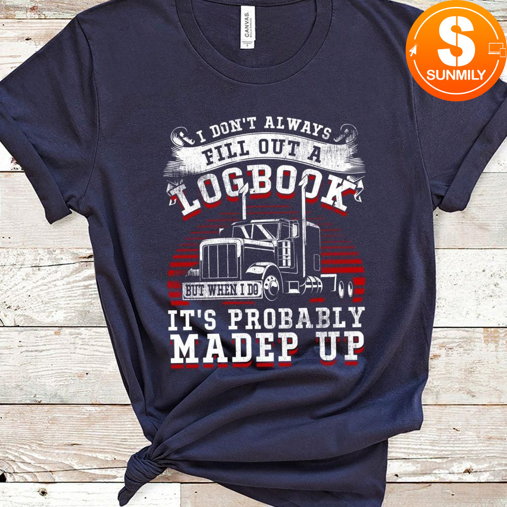 Funny Trucker Logbook Truck Driving Gift Tractor Trailer Premium Classic Unisex T-Shirt