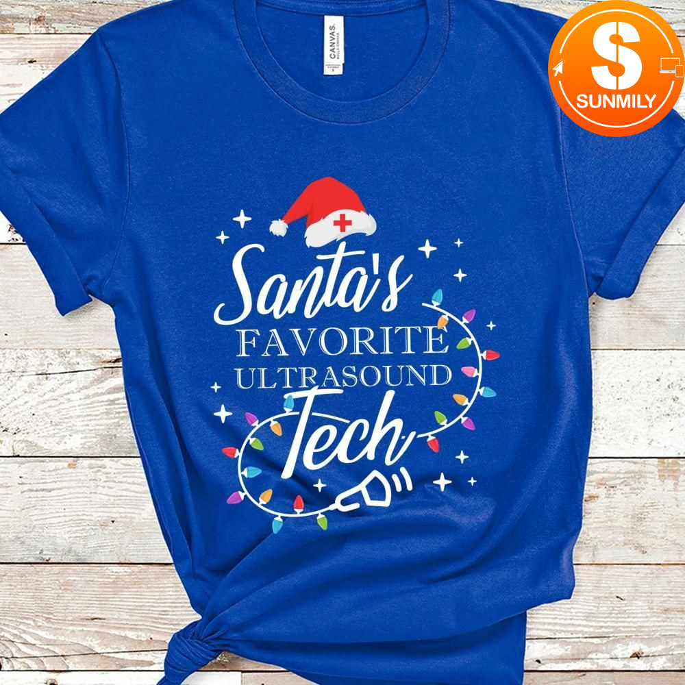 Santa's Favorite Ultrasound Technician Christmas Sonographer Classic Unisex T-Shirt