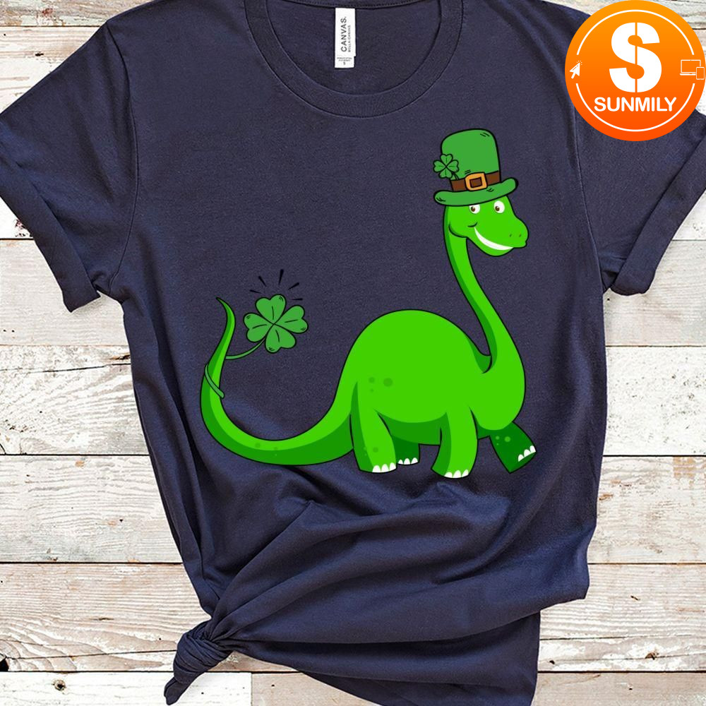 Kid Dinosaur Shamrock St Patrick's Day Classic Unisex Shirt