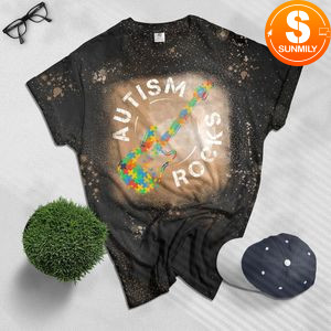 Autism rocks Bleached Shirt