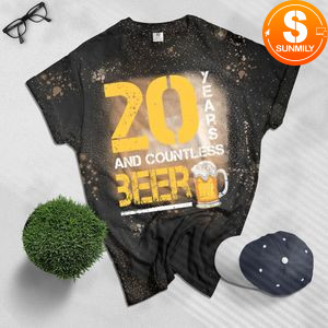20th Wedding Anniversary Funny Husband Love Gift Bleached Shirt
