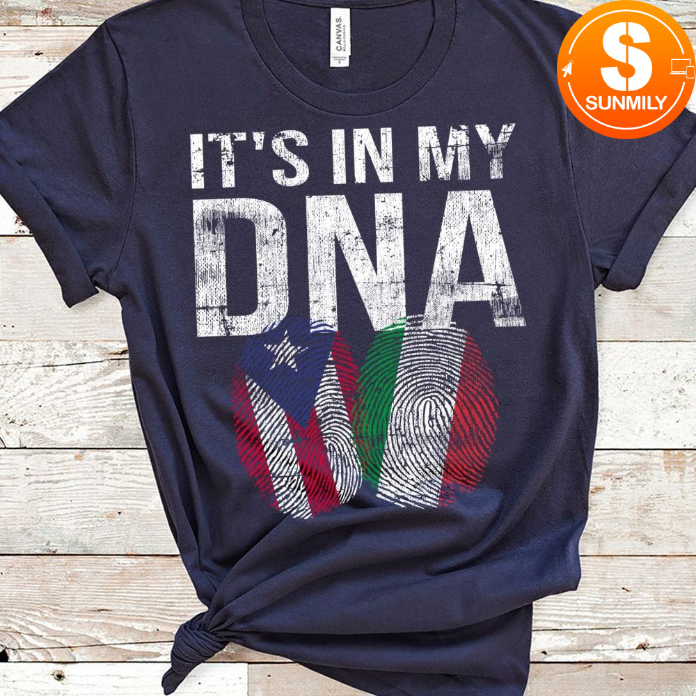 Italian And Puerto Rican DNA Mix Flag Heritage Gift Classic Unisex Shirt