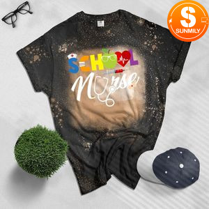 School Nurse Gift Registered Nurse Back To School Nursing Bleached Shirt