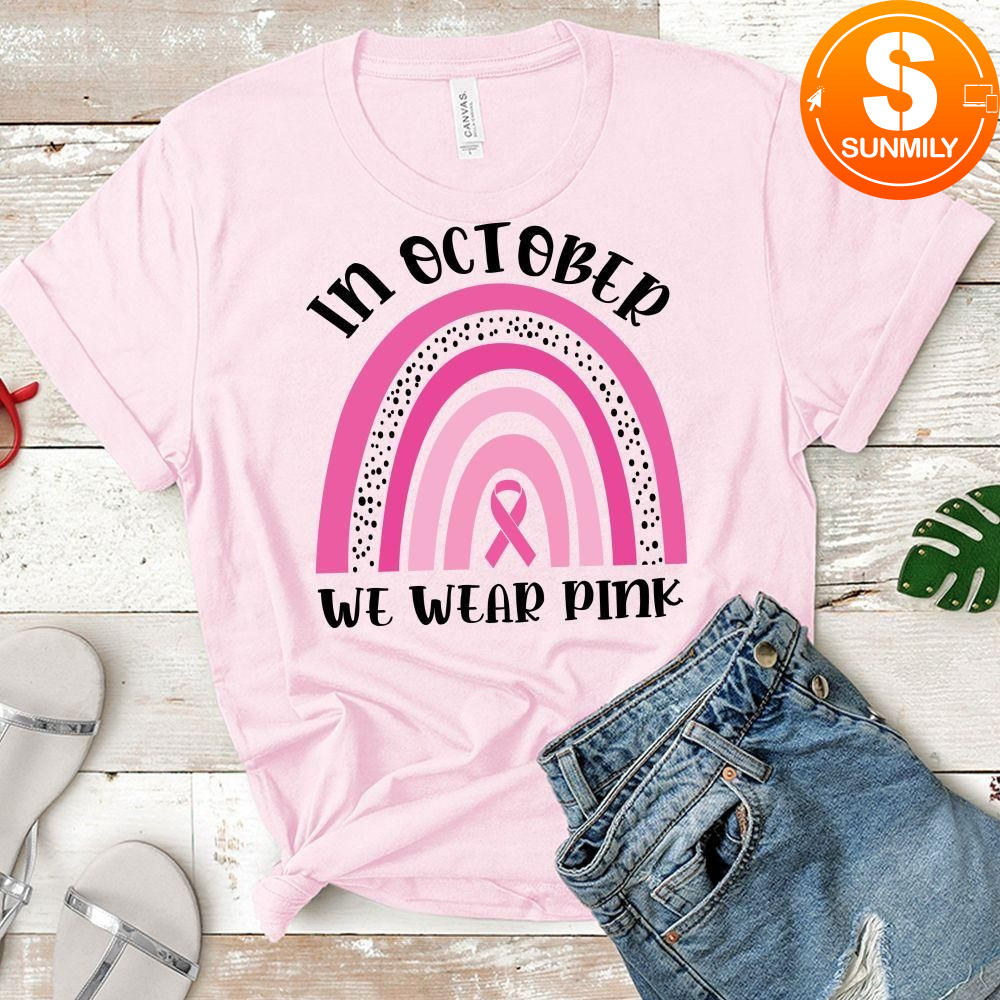 In October we wear pink Gift PNG file template