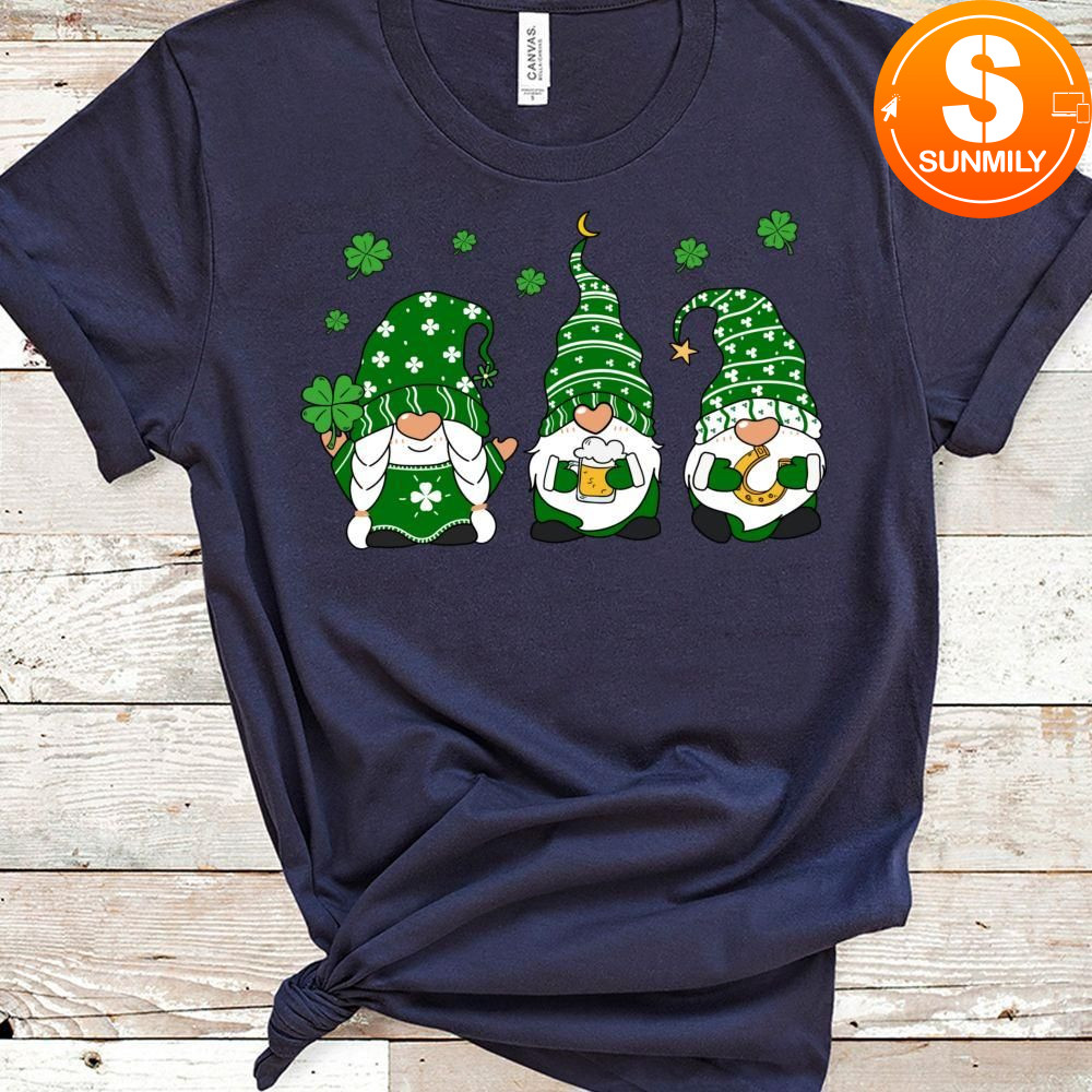 Gnomes Shamrock St Patricks Day Classic Unisex Shirt