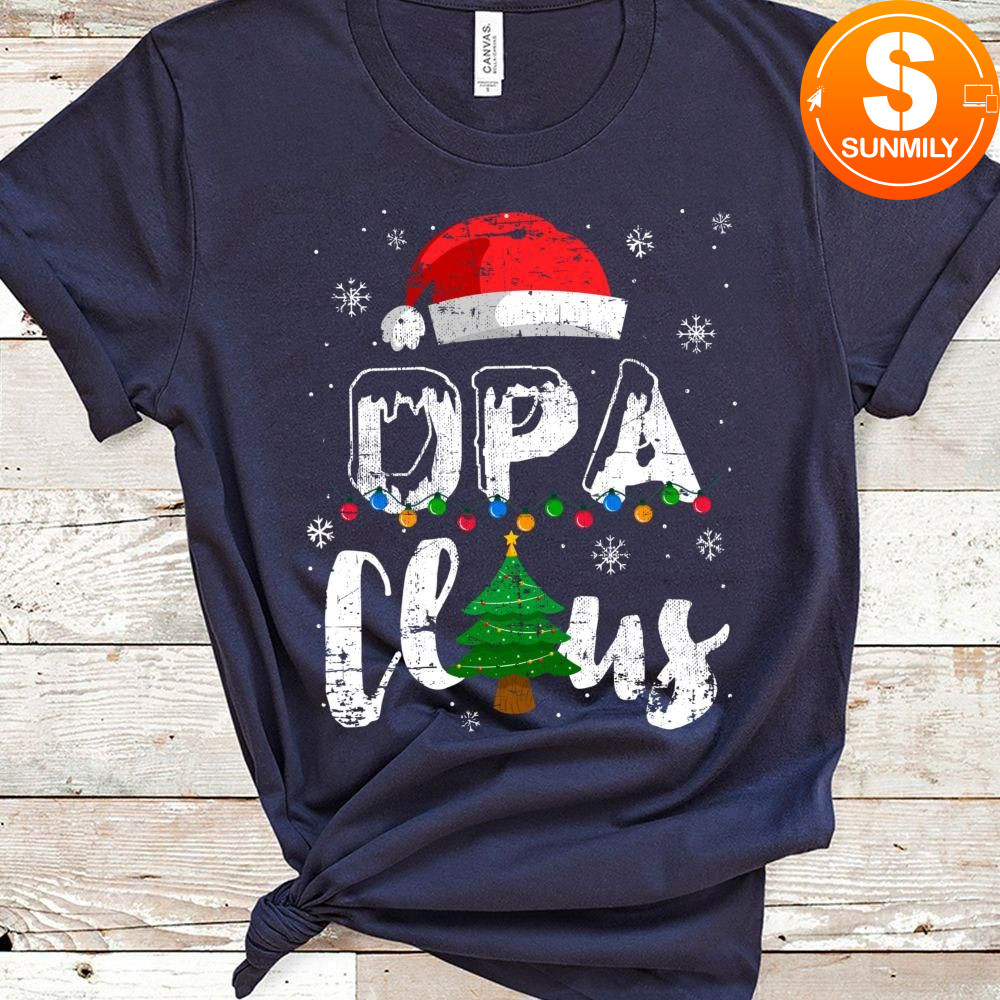 Opa Claus Christmas Lights Classic Unisex T-Shirt