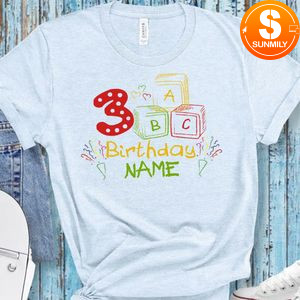 ABC Blocks Birthday Shirt