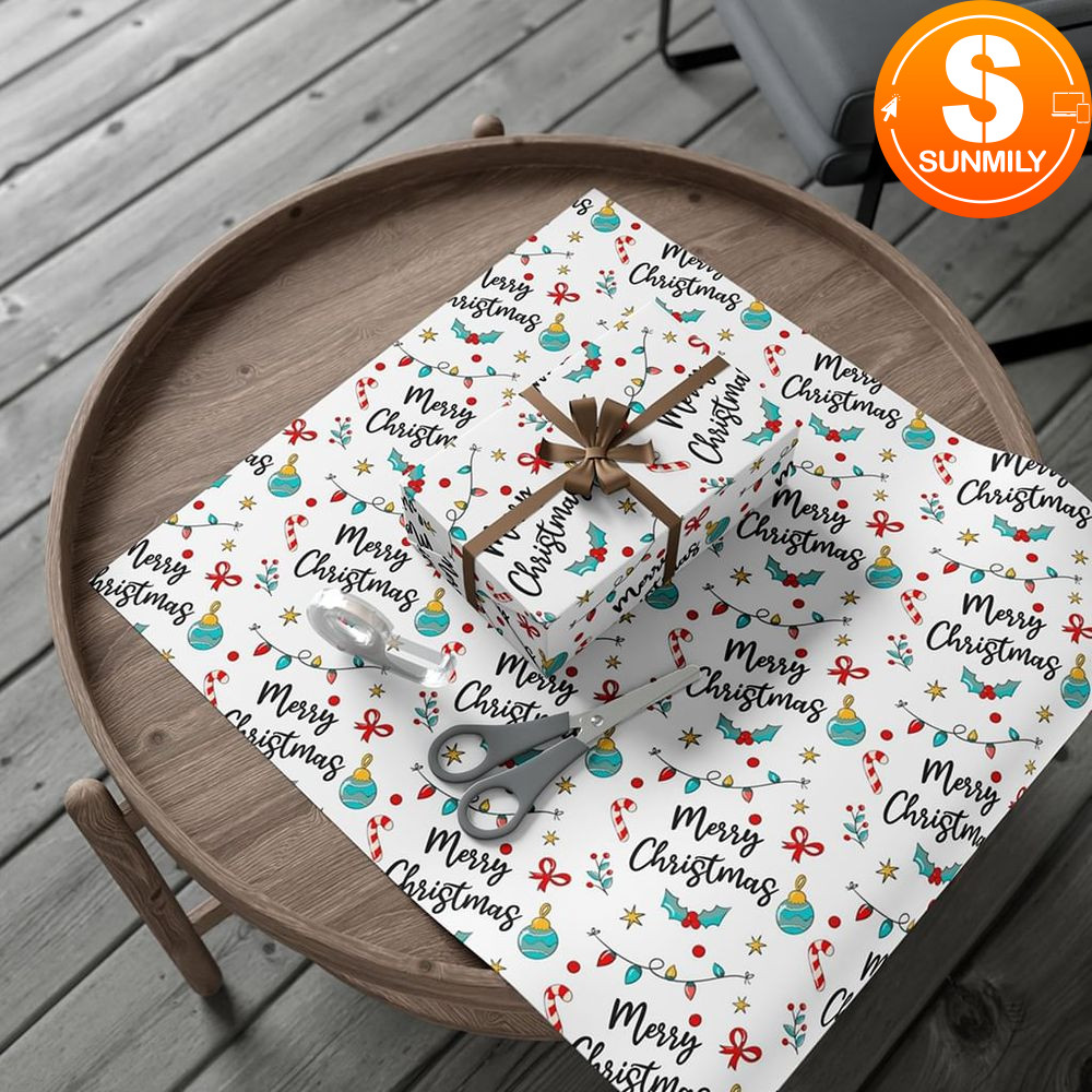 Personalised Merry Christmas Gift Wrap Customizable