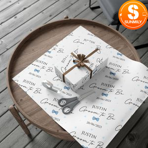 Personalised Groom to Be Gift Wrap Customizable