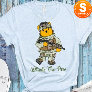 Army Winnie The Pew Gun Pooh Shirt