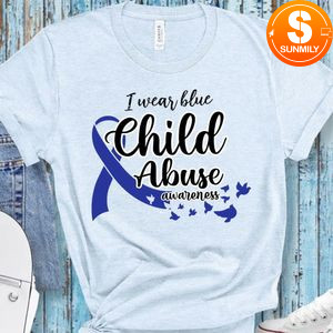 I wear blue child abuse awareness Shirt